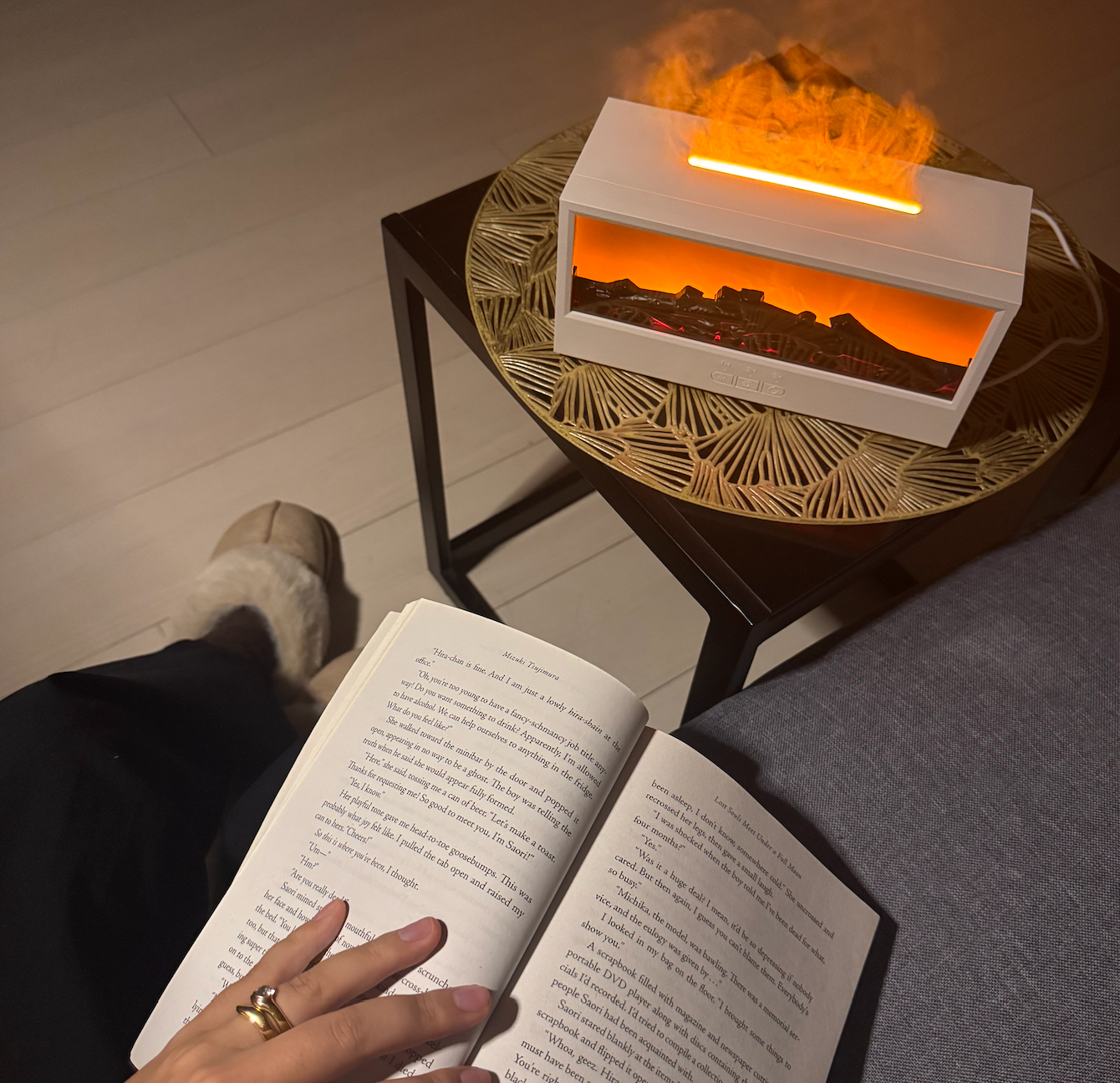 Whispen 暖炉加湿器|置くだけで自宅が高級ホテルに。香りとうるおいの特等席