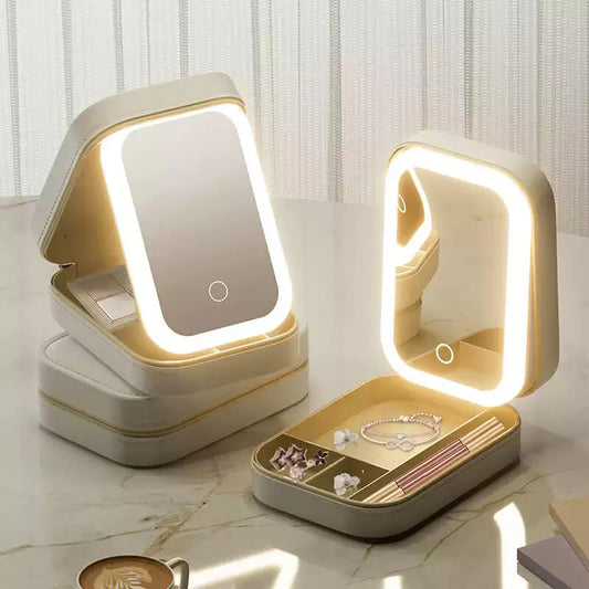 Whispen メイクアップバッグ（ライトミラー付き）